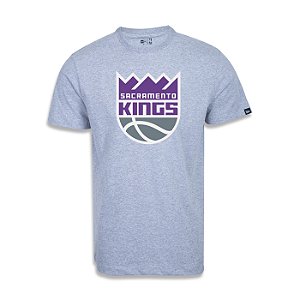 Camiseta New Era Sacramento Kings Basic Logo NBA Cinza