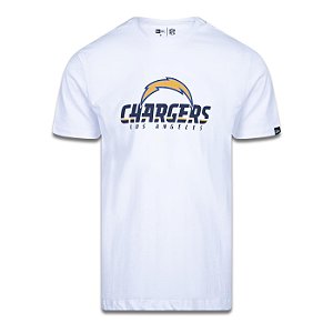 Camiseta New Era Los Angeles Chargers Logo Time NFL Branco