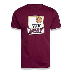 Camiseta New Era Miami Heat Sport Shoot NBA Vermelho