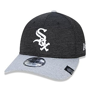 Boné New Era Chicago White Sox 3930 Perftech Aba Curva Preto