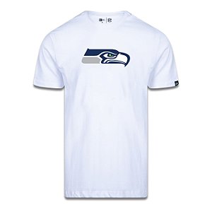Camiseta New Era Seattle Seahawks Logo Time NFL Branco