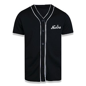 Camisa Botão Jersey New Era Core Branded Preto