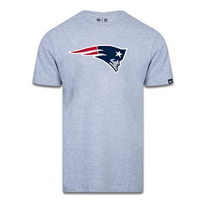 Camiseta New Era New England Patriots Logo Time NFL Cinza