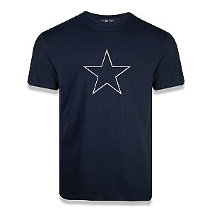 Camiseta New Era Dallas Cowboys Logo Time NFL Azul Marinho