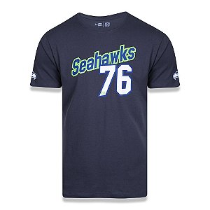 Camiseta New Era Seattle Seahawks Core Numbers Cinza Escuro