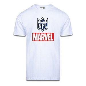 Camiseta NFL Logo Marvel Branco