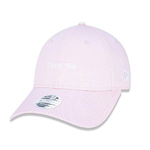 Boné New Era 940 Thank You Girls Woman Aba Curva Rosa