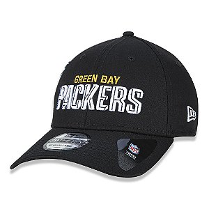 Boné New Era Green Bay Packers 3930 Draft Font Aba Curva