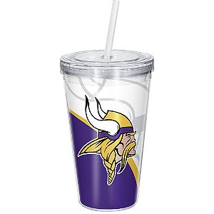 Copo Com Canudo Luxo NFL Minnesota Vikings
