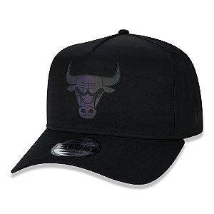 Boné New Era Chicago Bulls 940 Space Galaxy Aba Curva Preto