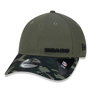 Boné New Era Chicago Bears 920 Military Olive Aba Curva