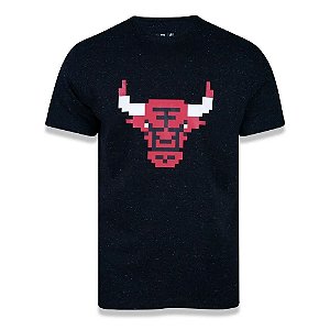 Camiseta New Era Chicago Bulls NBA Space Pixels Preto