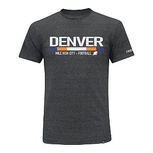 Camiseta First Down Denver Futebol Americano Cinza