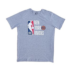 Camiseta NBA New York Knicks Estampada Cinza