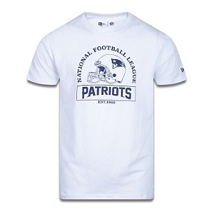 Camiseta New Era New England Patriots NFL Helmet Branco