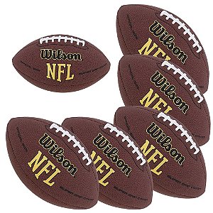 Kit com 6 Bolas NFL Super Grip Futebol Americano - Wilson