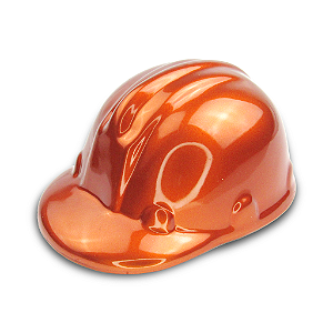 Miniatura de capacete de obra bronze