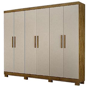 Guarda Roupa Sergipe 6P Nature/Off