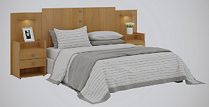 Cabeceira Cama Box Casal Rubi Cinamomo 1.40m a 1.60m