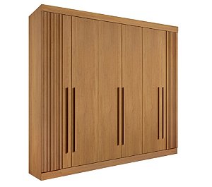 Guarda Roupa 6 Portas Dedoro  Da Vinci Plus Cinamomo Rapido