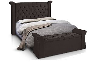 Cabeceira Box Casal Estofada Livia 1.58m SEM Recamier