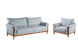 Conjunto Estofado Louise Sofá 4 Lugares e Poltrona