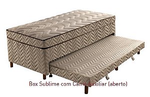 Cama Box Solteiro Com Auxiliar Conjugado Sublime Paropas