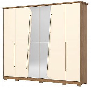 Guarda Roupa 6 Portas Henn Dubai Nature Off