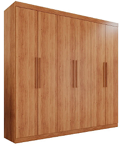 Guarda Roupa 6 Portas Valverde Ubatuba PLUS Cinamomo