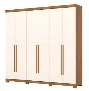 Guarda Roupa 6 Portas Henn Petrus Nature/OFF