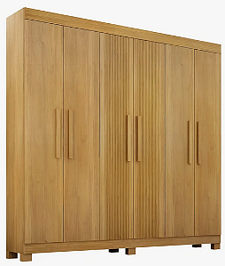 Guarda Roupa 6 Portas Valdemoveis Andorinha 2 Gavetas