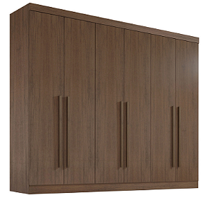 Guarda Roupa 6 Portas 877 Castanho 2.75m