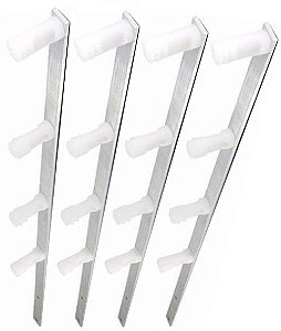 HASTE BARRA CHATA 4 ISOLADORES KIT COM 10 UNIDADES