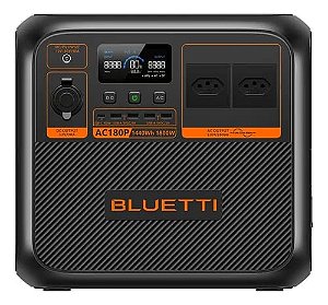 Bluetti Ac180p estação de energia portátil  1800w 2700w pico 1440wh tomada BR 120v monofásico