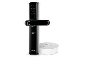 FECHADURA SMART DE EMBUTIR S/ MACANETA IFR 7000+ HUB PRETA
