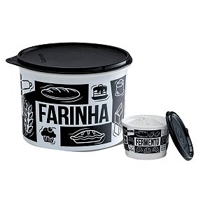 Tupperware Caixa Farinha 1,8kg + Potinho Fermento 140ml Pop Box