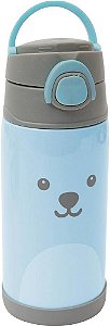 Garrafa Térmica Infantil em Inox Parede Dupla 400ml com Canudo - Buba Gumy