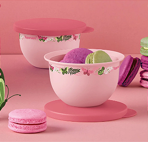 Tupperware Kit Mini Tigela Murano Rosa 200ml 2 peças