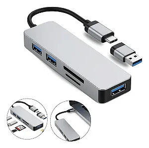 HUB USB-C + USB3.0 5 EM 1