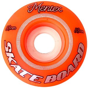 Roda para Skate Mentex 53mm Laranja ( jogo 4 rodas )