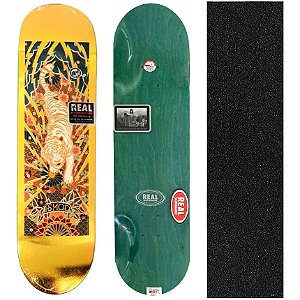 Shape Maple Real Skateboards Pro Model Ishod Deck 8.18 Tiger + Lixa Jessup Importada