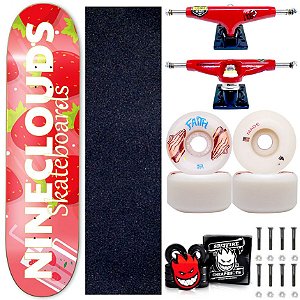 Skate Completo Shape Maple Nineclouds 8.0 Strawberry Truck Intruder