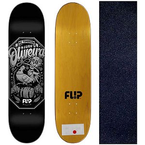 Shape Maple Flip Skateboards Luan Oliveira Skull 8.0 + Lixa Jessup Importada