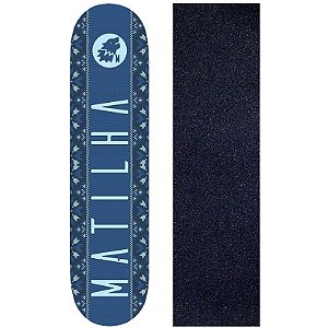 Shape Matilha Skate Profissional Retro Blue 8.0 + Lixa de Brinde