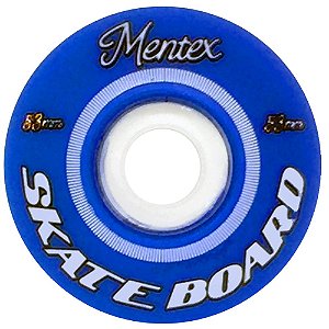 Roda para Skate Mentex 53mm Azul ( jogo 4 rodas )