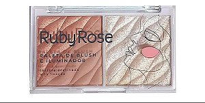 Paleta De Blush e Iluminador Fancy - Ruby Rose