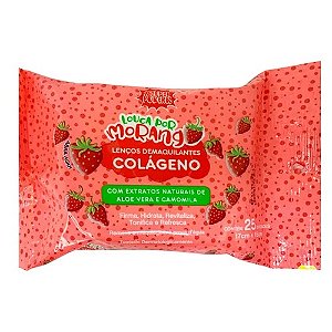 Lenço Demaquilante Louca Por Morango Colágeno - Super Poderes