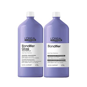 Kit L'Oréal Blondifier Gloss - Shampoo e Condicionador 1500ml