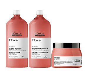 Kit L'Oréal Inforcer - Shampoo, Condicionador e Máscara Grande