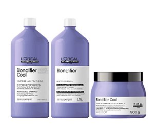 Kit L'Oréal Blondifier Cool - Shampoo, Condicionador e Máscara Grande